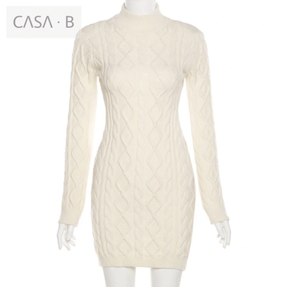 CASA B | Miranda Cable Knit Backless Sweater Dress - Picture 9 of 15